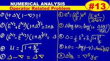 #13 Numerical Analysis  in Hindi | Operator Related problem in Hindi  | Hard problem of operator