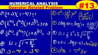 #13 Numerical Analysis  in Hindi | Operator Related problem in Hindi  | Hard problem of operator News