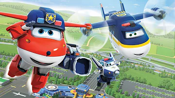 ✈ Super Wings 3 Mission Team! Ambulance | Fire truck | Police car | Excavator ✈