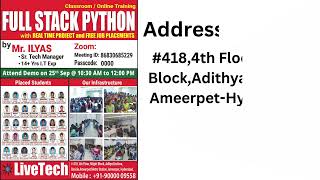 New Full Stack Python Batch Started On 25th Sep -Livetechqa #pythondeveloper #softwaredeveloper
