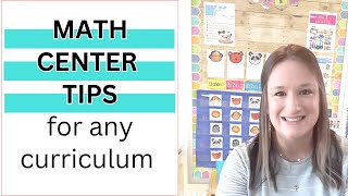 How to Use  Math Centers with Any Curriculum