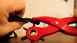 How to use a leather hole punch