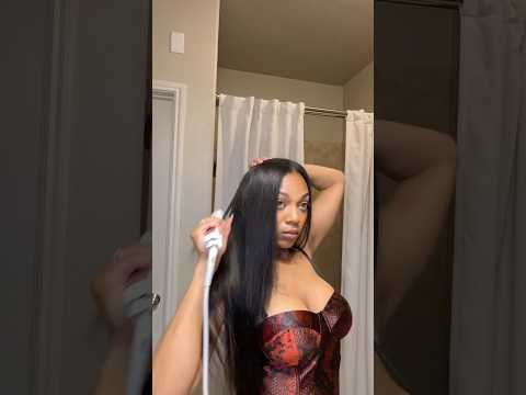 وصلات شعر مثبتة على شعر حريري طبيعي  