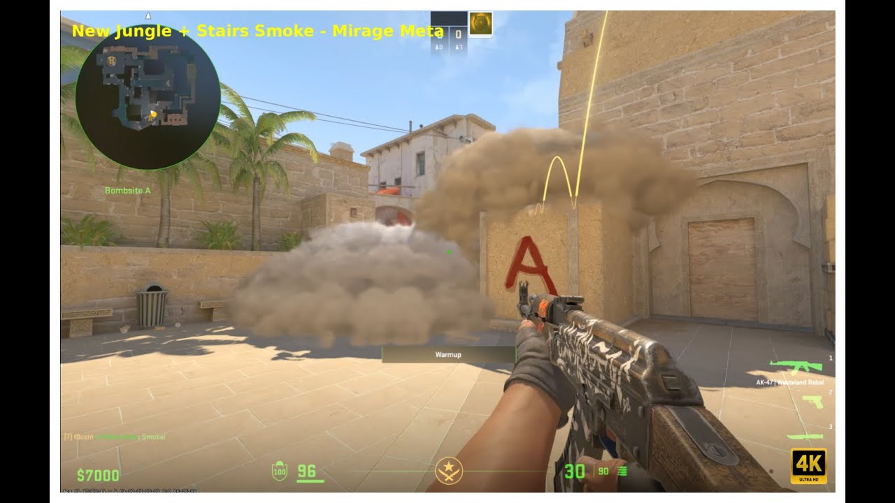 CS2 | New Meta Jungle + Stairs Smoke on Mirage | t0csin | 2025 Pro Strat  (4K)