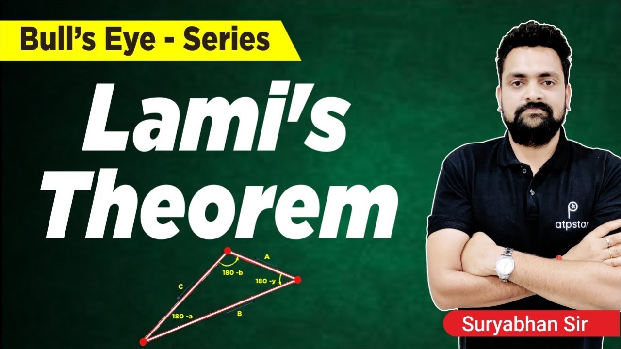 Lami's Theorem | Laws of Motion Class 11 | Mechanics | IIT JEE Physics | ATP STAR KOTA