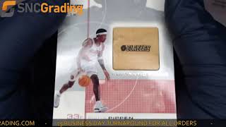 SNC Grading: 2001 Upper Deck SP Scottie Pippen #33F Authentic Game Floor Piece Card (1621290185215)