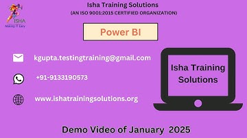Power BI Demo Video On 22nd January 2025.Call/WhatsApp us on +91-9133190573 to Enroll