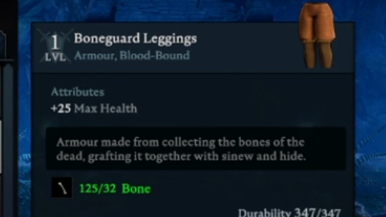 How to Craft Boneguard Leggings in V Rising