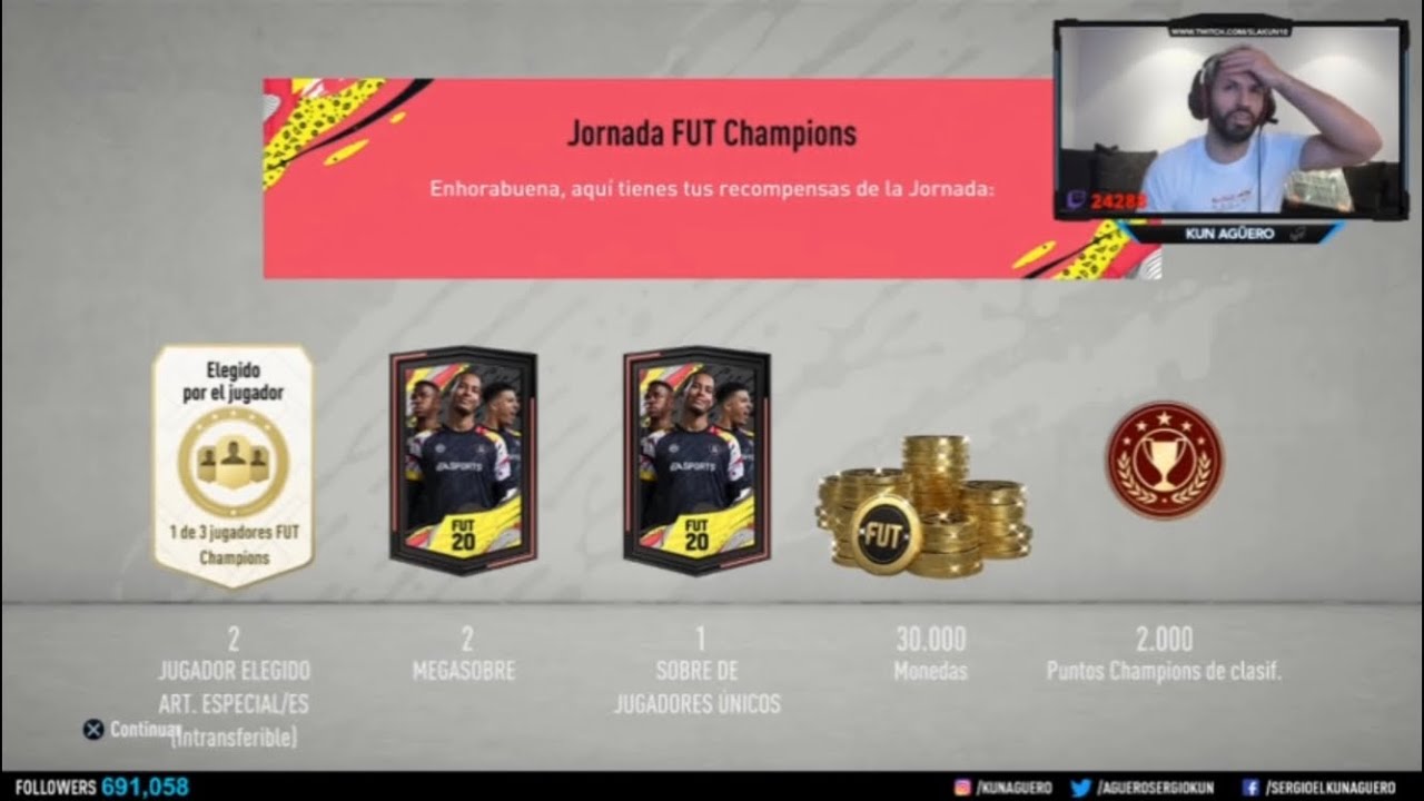 Sergio Aguero Premier League TOTS FUT CHMAPIONS REWARDS