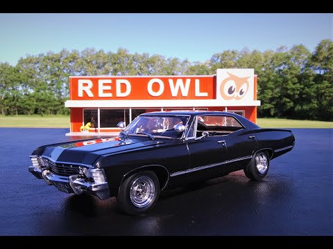 Supernatural &rsquo;Baby&rsquo; 1967 Chevy Impala Sport Sedan 1/25 Scale Model Kit Build Review AMT1124