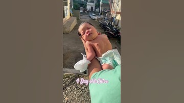 4 Day Old Chloe Getting Vitamin D from the Sunlight 😄 #newbornbaby #vitamind #shorts