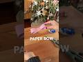 how to make a PAPER BOW 🎀🎁 #giftwrappingideas #easydiyideas #christmas