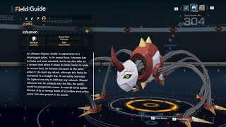 infermon update dlc (1) all digivolution/de-digivolution/profile Digimon Story Time Stranger