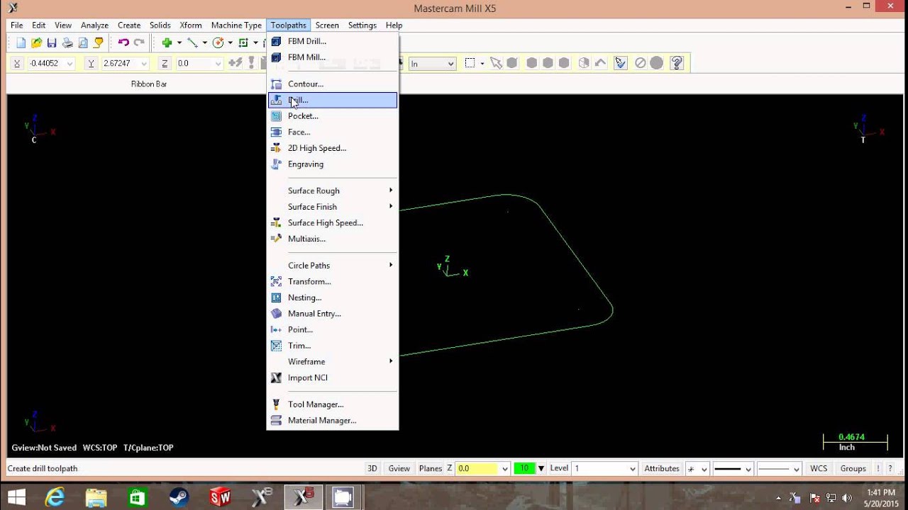 simple tool path - YouTube