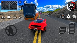 Insane Red Sports Car vs Heavy Traffic on Mountain Road | Realistic Driving Gameplay 4K screenshot 4