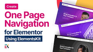Create a Smooth One Page Navigation Website in Elementor