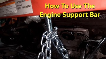 How to use a engine support bar, suspend the engine in the car while you remove the subframe. VOTD