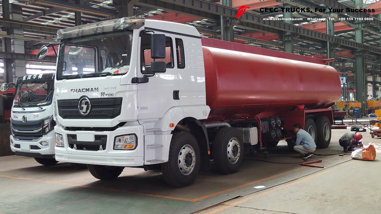 SHACMAN 8*4 heavy type 12wheeler 30000Liters 10000gallon fuel bowser trucks under production