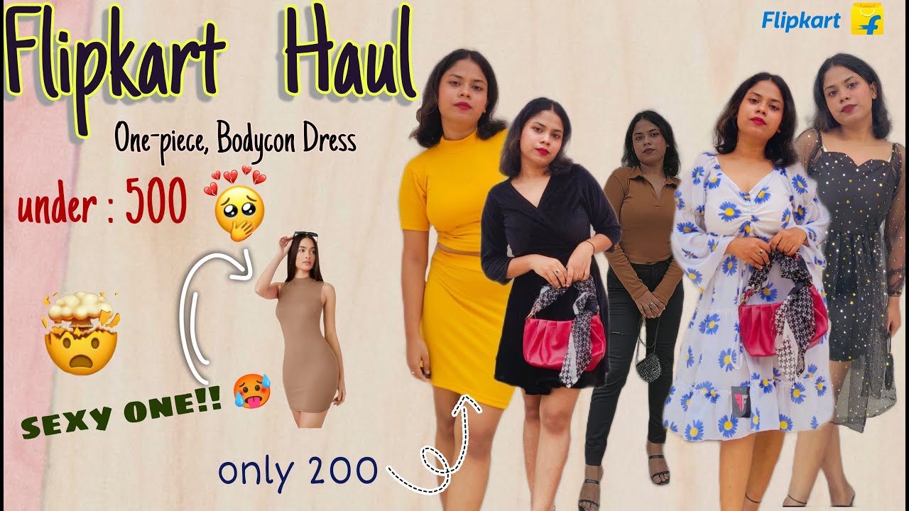Flipkart Dress Haul😳 Starting Rs200 Trendy Onepiece, Bodycon,Top