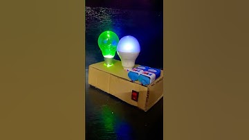 1 Science project experiment item made of cardboard different two bulb #shorts