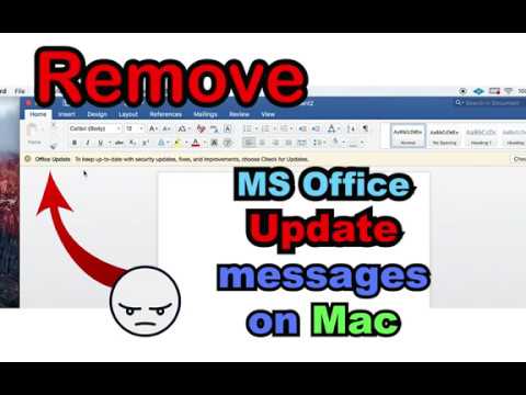 remove microsoft update messages on Mac