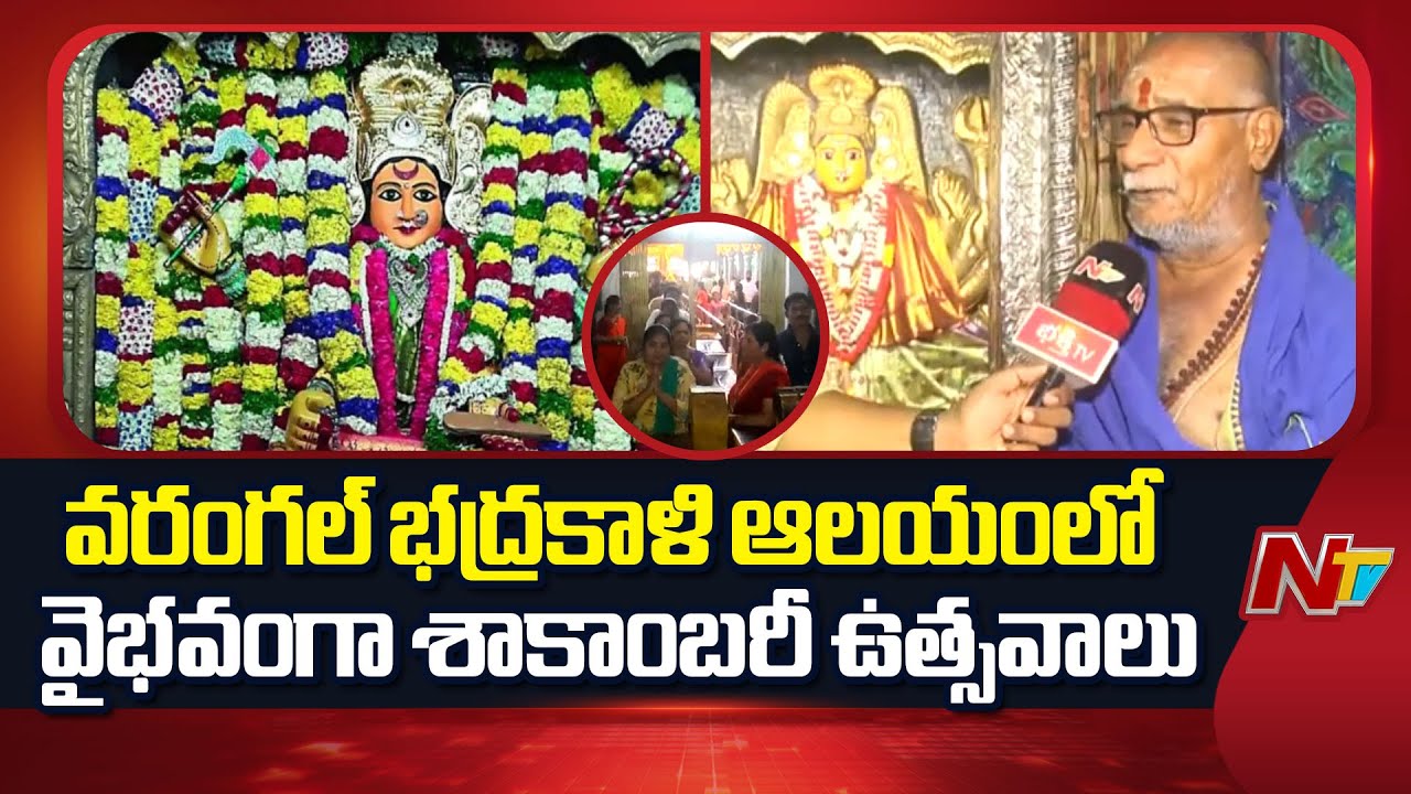Shakambari Festival Begins With Grandeur at Bhadrakali Temple, Warangal | NTV Telugu