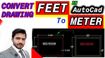 How to Convert Drawing From Feet to Meters in AutoCad (Urdu)