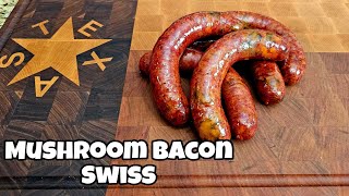 Mushroom Bacon Swiss Sausage - Smokin' Joe's Pit BBQ