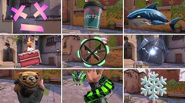 All Flex in game showcase《+Bubblegum Deathwish Flex》【 VALORANT New Flex 】