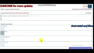 CS602 - Computer Graphics || Live Quiz # 3  || Vu Daily Learners || Virtual university of Pakistan