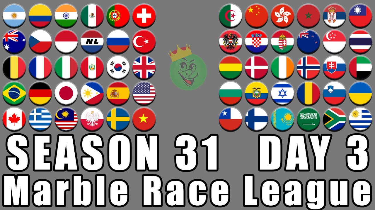 Marble Race League Season 31 Day 3 Marble Race in Algodoo / Marble Race