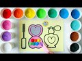 Sand painting a makeup kit mascara perfume for kids and toddlers how to draw  coloring easy art