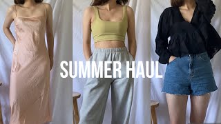 Summer Try-On Haul| Aritzia Oak&Fort Mango Topshop Sales| Oversized Blazer Slip Dress Loungewear