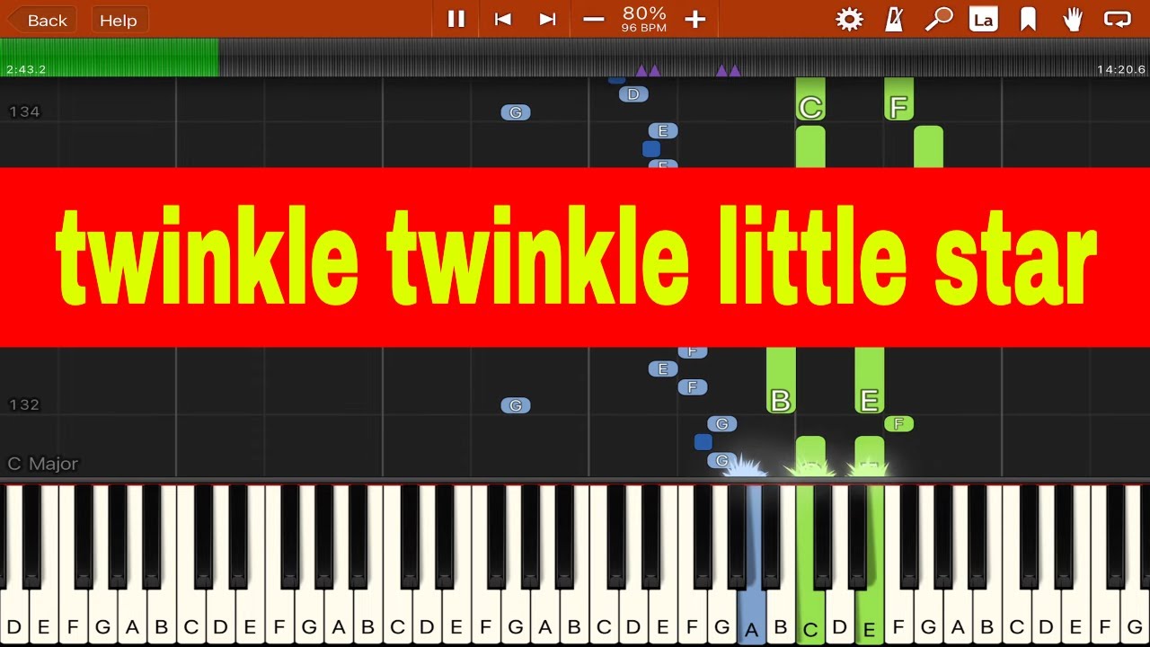 Twinkle Twinkle Little Star - How to play Piano - but 12 unique ...