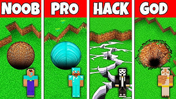 Minecraft Battle: TUNNEL HOUSE BUILD CHALLENGE - NOOB vs PRO vs HACKER vs GOD / Animations Minecraft