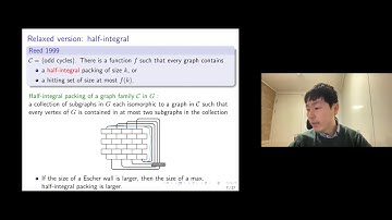 Graphs and Matroids Seminar - O-joung Kwon