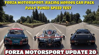 FORZA MOTORSPORT 8 RACING HEROES CAR PACK UPDATE 20 | FULLY TUNED #mazdafurai SPEED TEST ALL 5 CARS screenshot 4