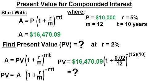 Business Math - Finance Math (9 of 30) Present Value for Compounded Interest