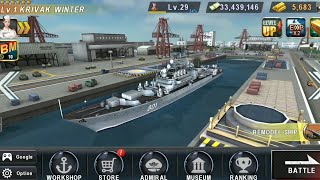 Warship Battle: KRIVAK WINTER destroyer in Boss Attack stage 1 to 18. screenshot 5