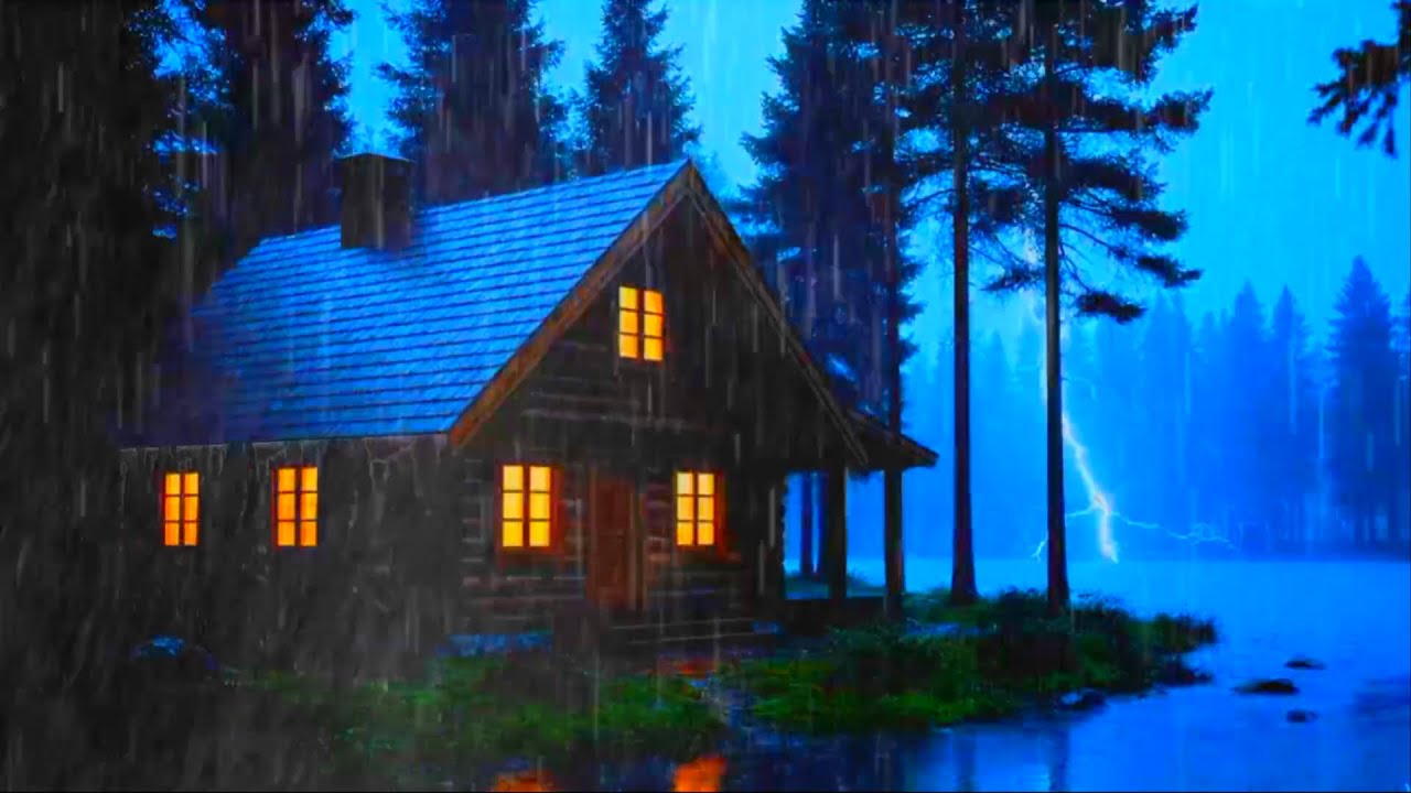 Heavy Rain and Thunder Sounds for Sleeping | Powerful Night Storm Stream