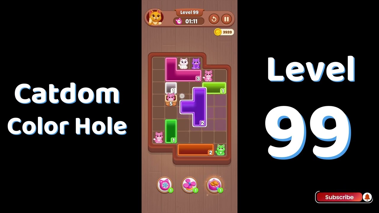 Catdom Level 99 walkthrough | Color Hole 🐱🕳️| Solutionguruji