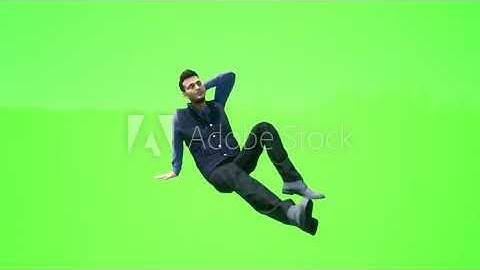 Tired salesman resting and sleeping in the shop, realistic 3D people rendering isolated on green