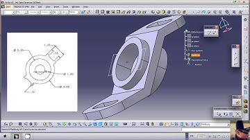 CATIA | Part Design & Sketcher Exercise | *B* Lesson 1 (Part 3)
