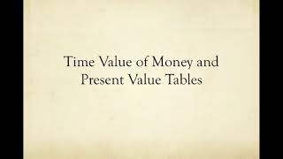 Bonds and Present Value Tables