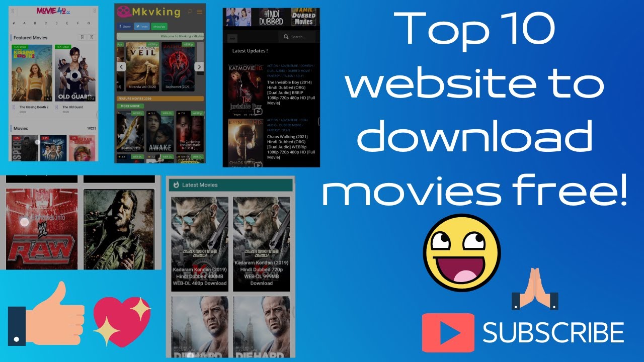 Top 10 website to download dubbed movies YouTube