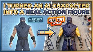 Meshy Ninja - The Figure that AI created | Azrach Toys #3dprintedactionfigure #3dprinted