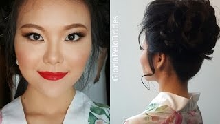 Chinese Bride Makeup Hair Style Getting Ready