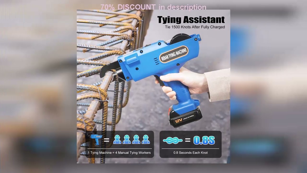 Why Everyone’s Talking About This Product! 8mm-34mm Automatic Rebar Tier Binding Machine 12V 4500m