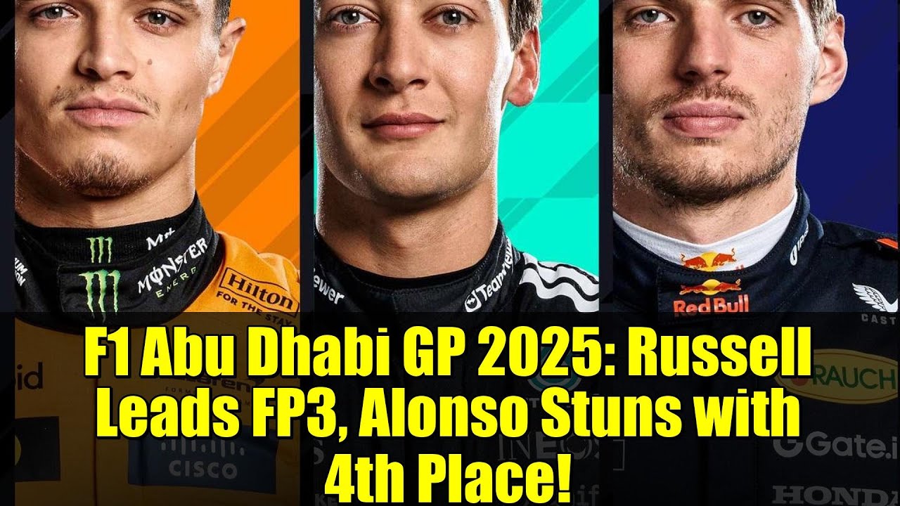 Гран-при Абу-Даби Формулы-1 2025: Расселл лидирует в третьей тренировке, Алонсо покоряет 4-е мест...