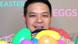 ASMR Easter Eggs! Tapping, Scratchy, Squishing, Rustling, Wraps, Chewing, Crunchy (Whispers)
